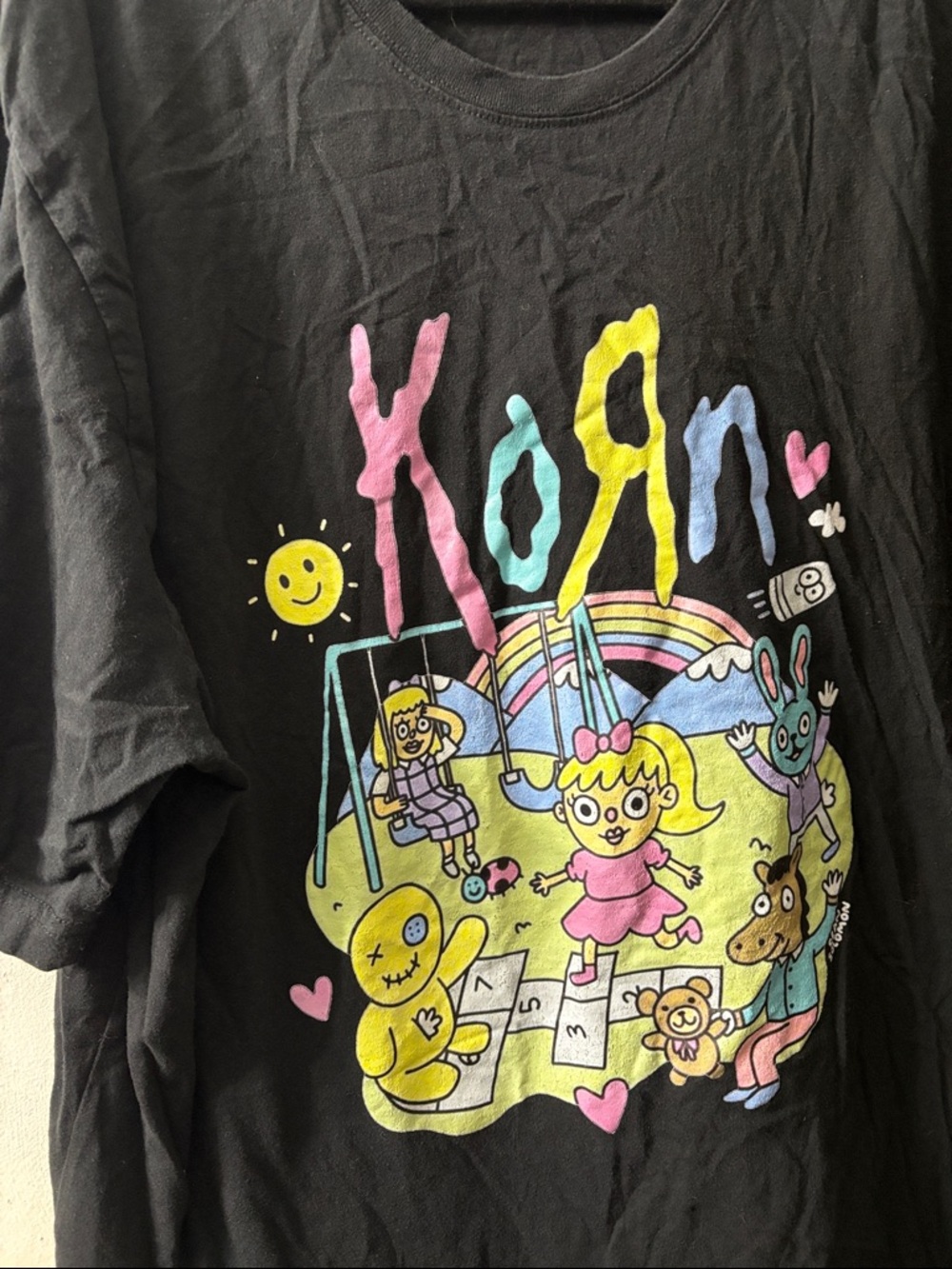 3XL Korn Cartoon Style Graphic Band Tee